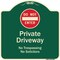 Signmission Designer Series-Do Not Enter Private Driveway No Trespassing Or Solicitors Wit, 18" H, G-1818-9980 A-DES-G-1818-9980 - alternate 1